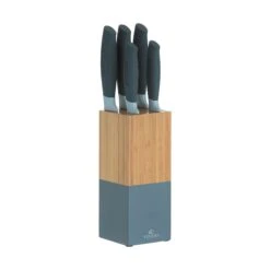 Viners Horizon 6-Piece Knife Block Set |Grey