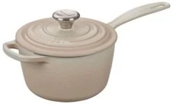 Le Creuset 1.75 Qt. Signature Enameled Cast Iron Saucepan With Stainless Steel Knob | Meringue White