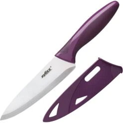Zyliss 5" Utility Knife With Cover | Purple