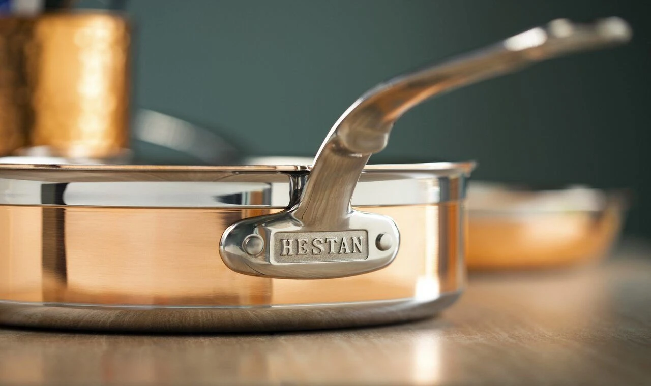 Hestan CopperBond Induction Cookware 3.5 Qt Covered Saute With Helper Handle - Image 3