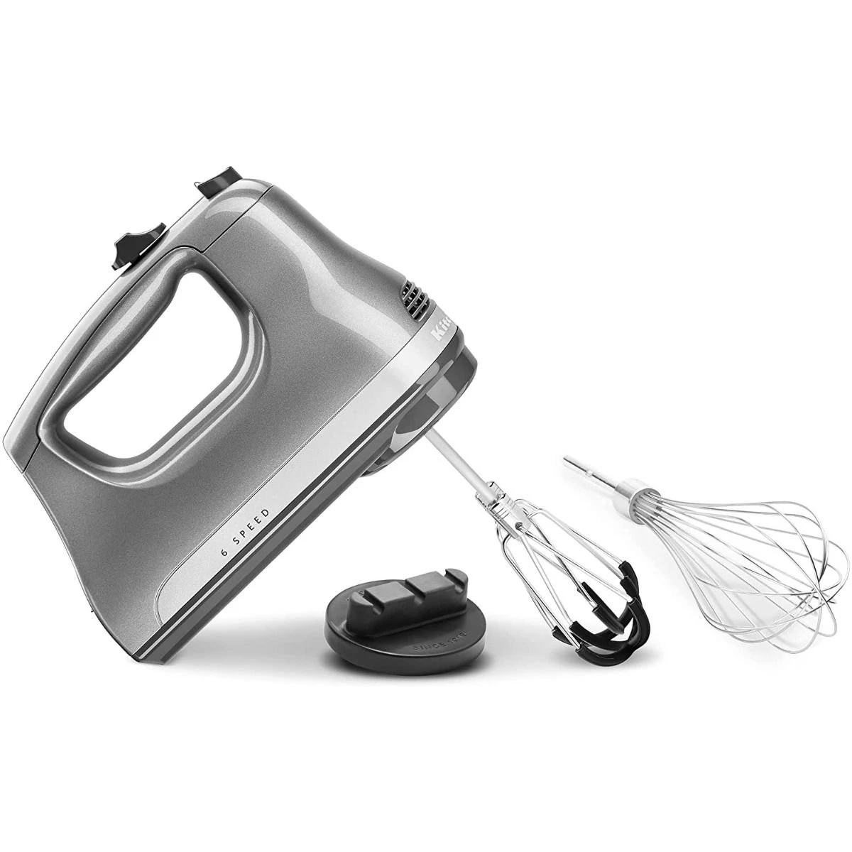KitchenAid 6-Speed Hand Mixer With Flex Edge Beaters | Contour Silver - Image 5