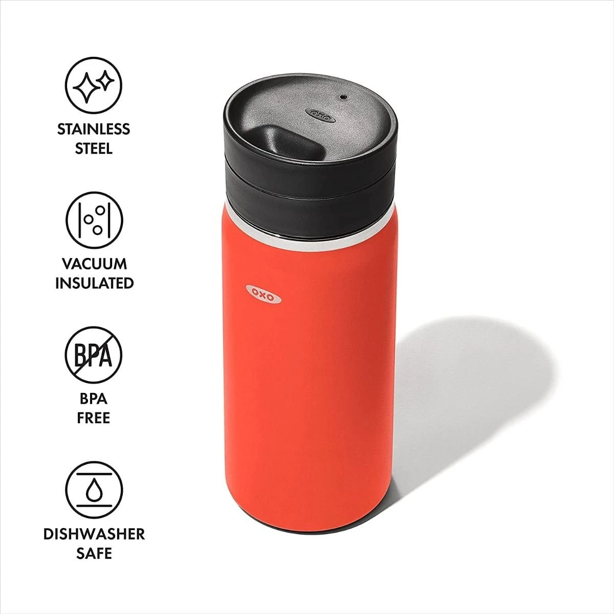 OXO Good Grips 16oz Thermal Mug Water Bottle | Terra Cotta - Image 2