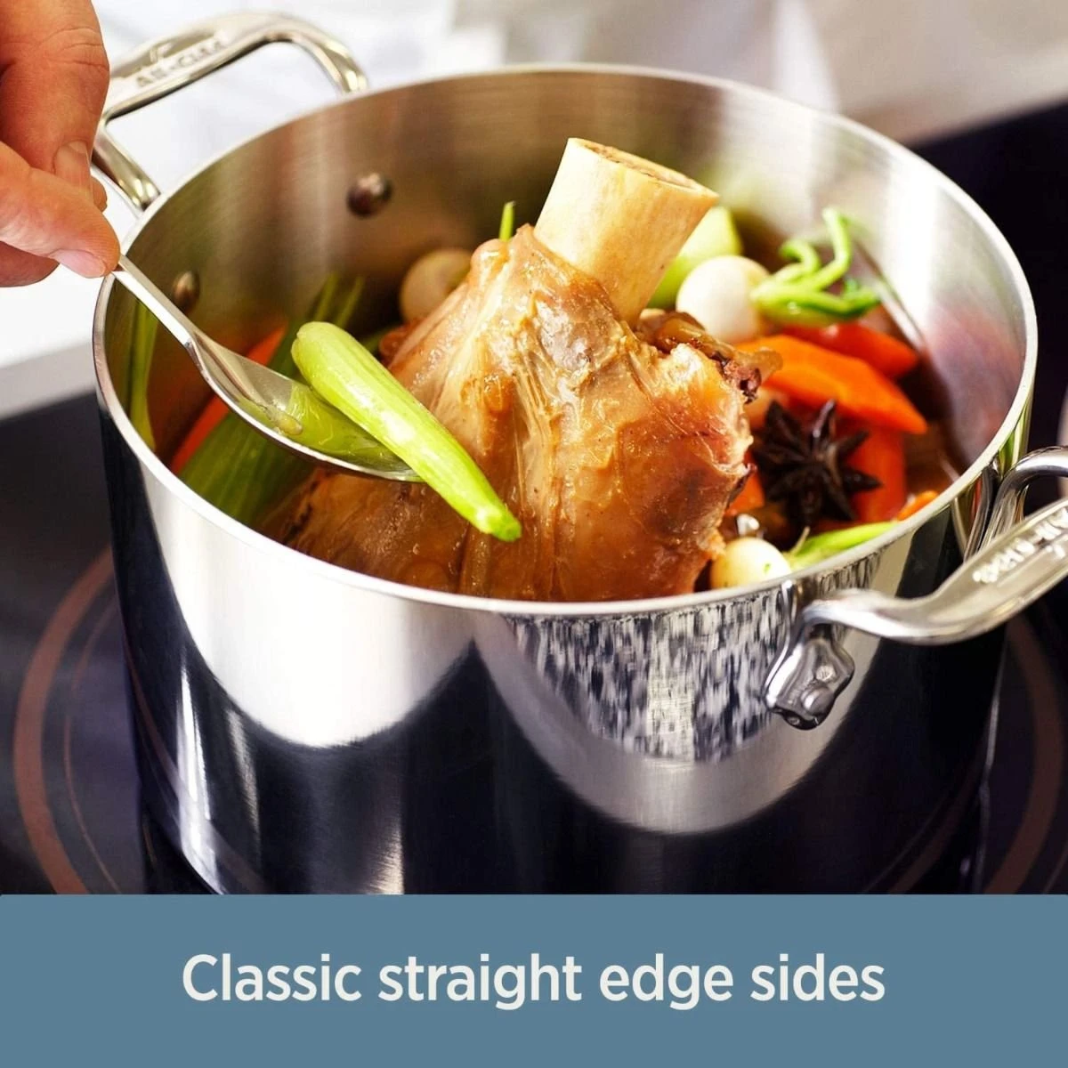 All-Clad D3 Stainless Steel 3-Quart Sauce Pan With Lid - Image 3