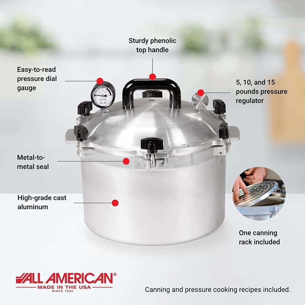 All American 1930 No. 915 Pressure Canner & Cooker | 15.5-Quart - Image 2