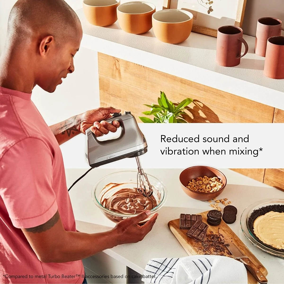 KitchenAid 6-Speed Hand Mixer With Flex Edge Beaters | Contour Silver - Image 4