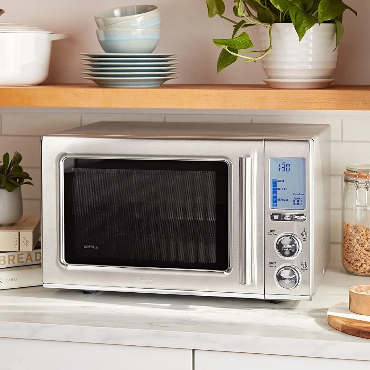 Breville The Smooth Wave Countertop Microwave Oven | Brushed Stainless Steel - Image 4