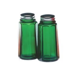 Mosser Glass Panel Salt And Pepper Shakers | Hunter Green