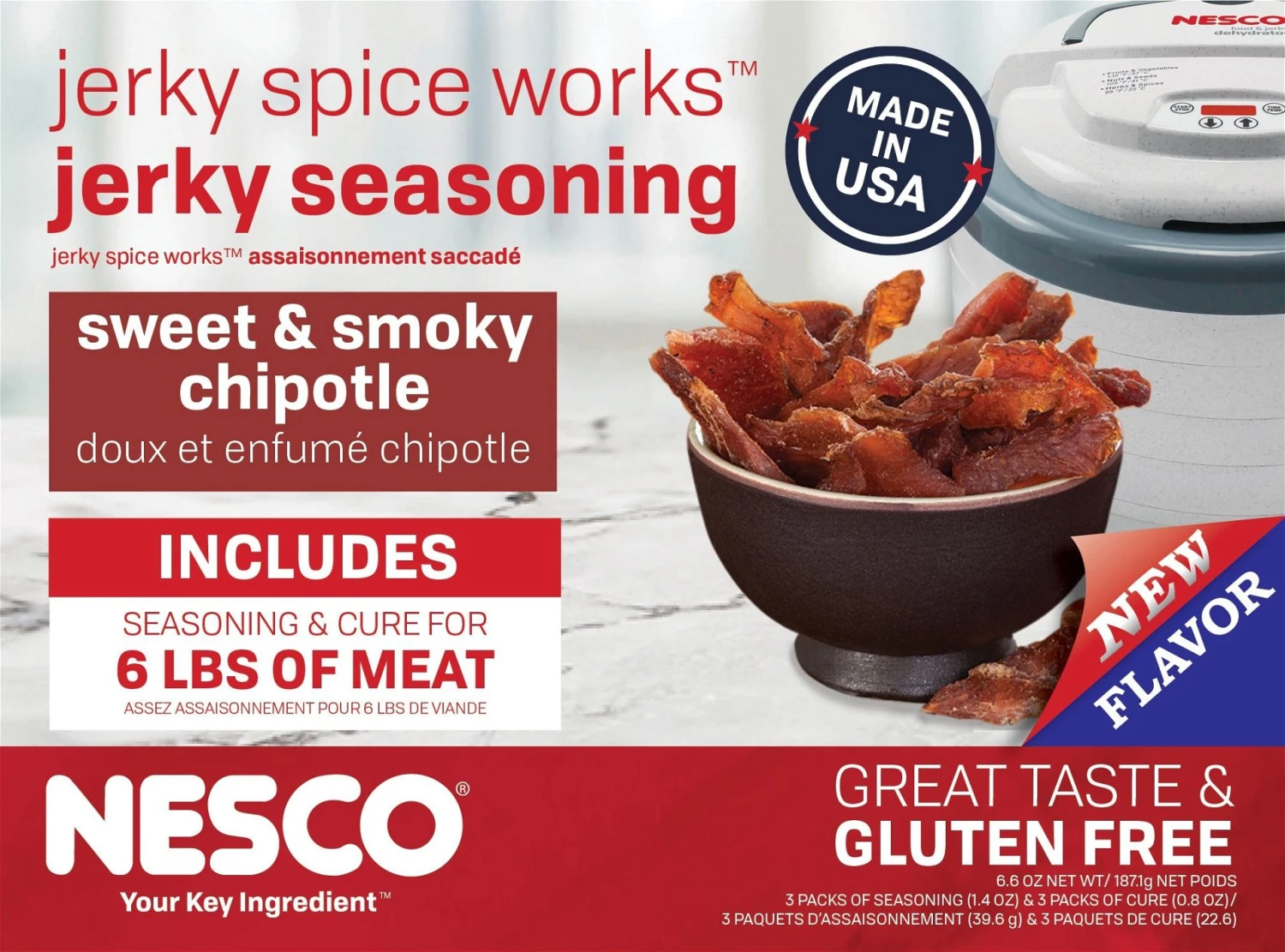 NESCO Jerky Seasoning | Sweet & Smoky Chipotle (3 Pack)