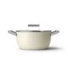 SMEG 5 Qt. Nonstick Casserole Dish With Lid | Cream