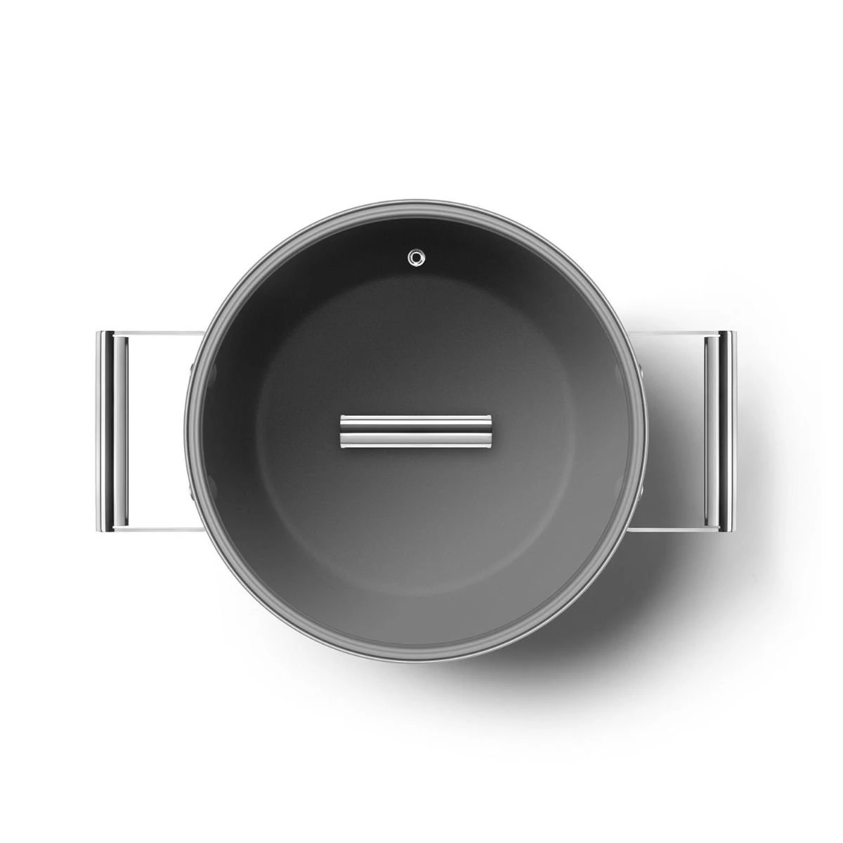 SMEG 5 Qt. Nonstick Casserole Dish With Lid | Cream - Image 2