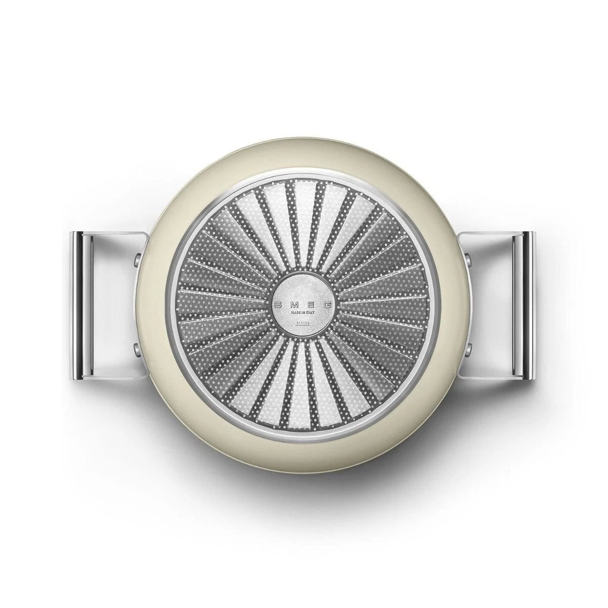 SMEG 5 Qt. Nonstick Casserole Dish With Lid | Cream - Image 4