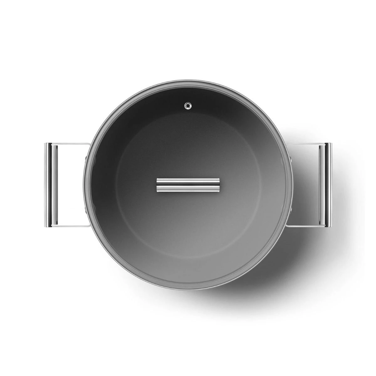 SMEG 8 Qt. Nonstick Casserole Dish With Lid | Black - Image 2