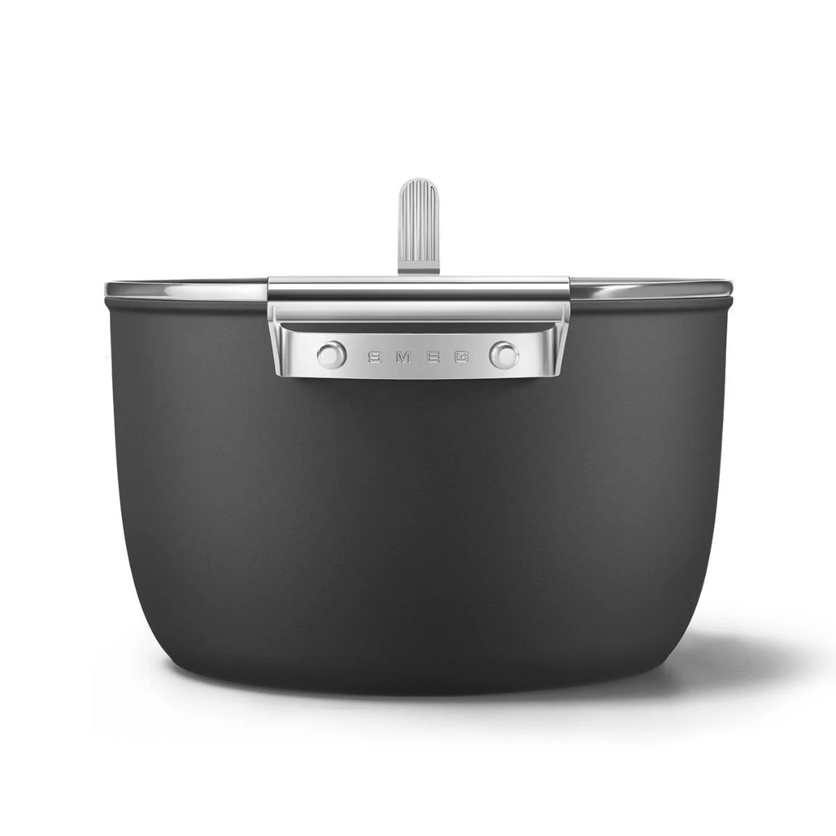 SMEG 8 Qt. Nonstick Casserole Dish With Lid | Black - Image 3