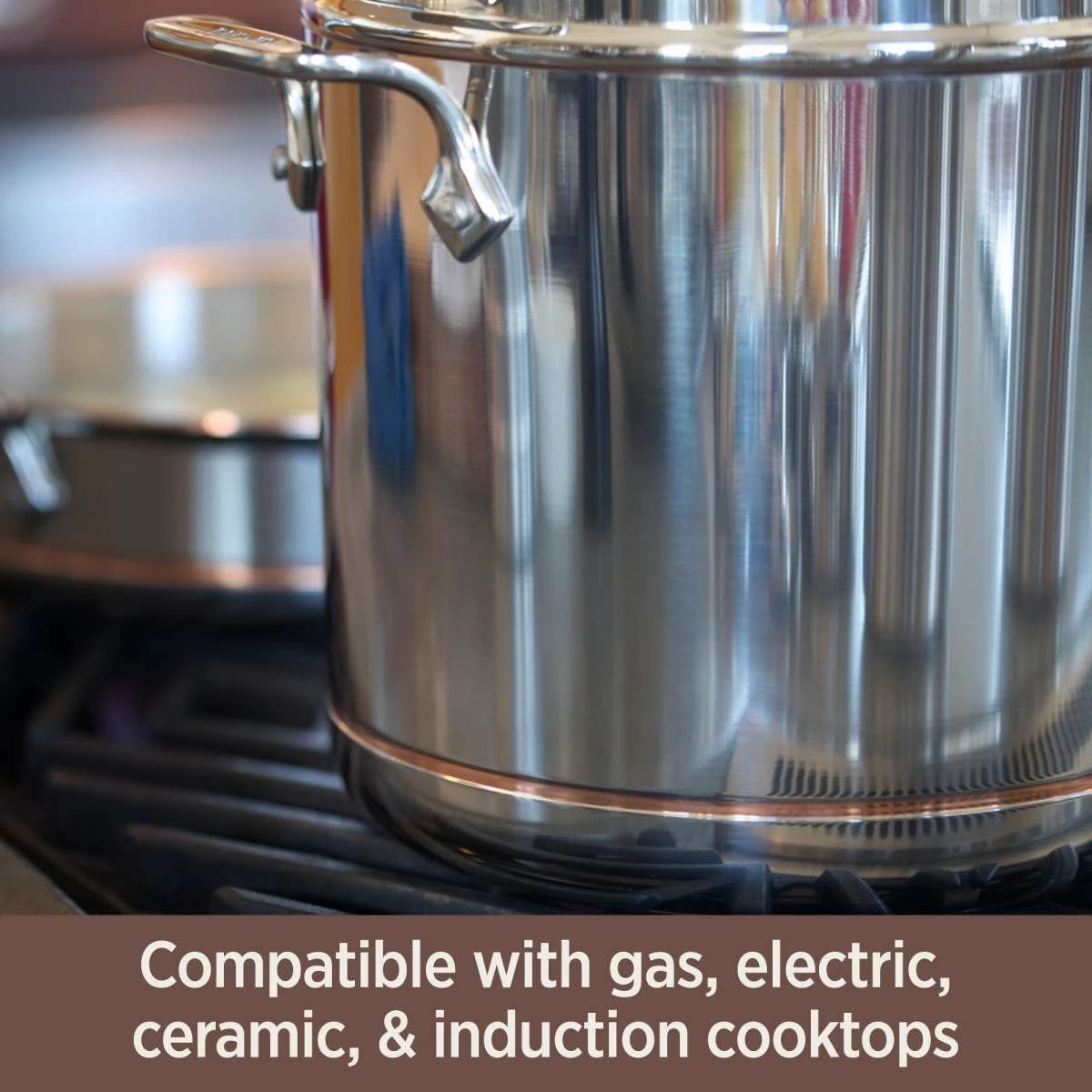 All-Clad Copper Core 5-Ply Bonded Stainless Steel Stock Pot | 8 Qt. - Image 4