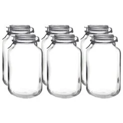 Bormioli Rocco 4L Swing Top Fido Glass Jars | 6-pack