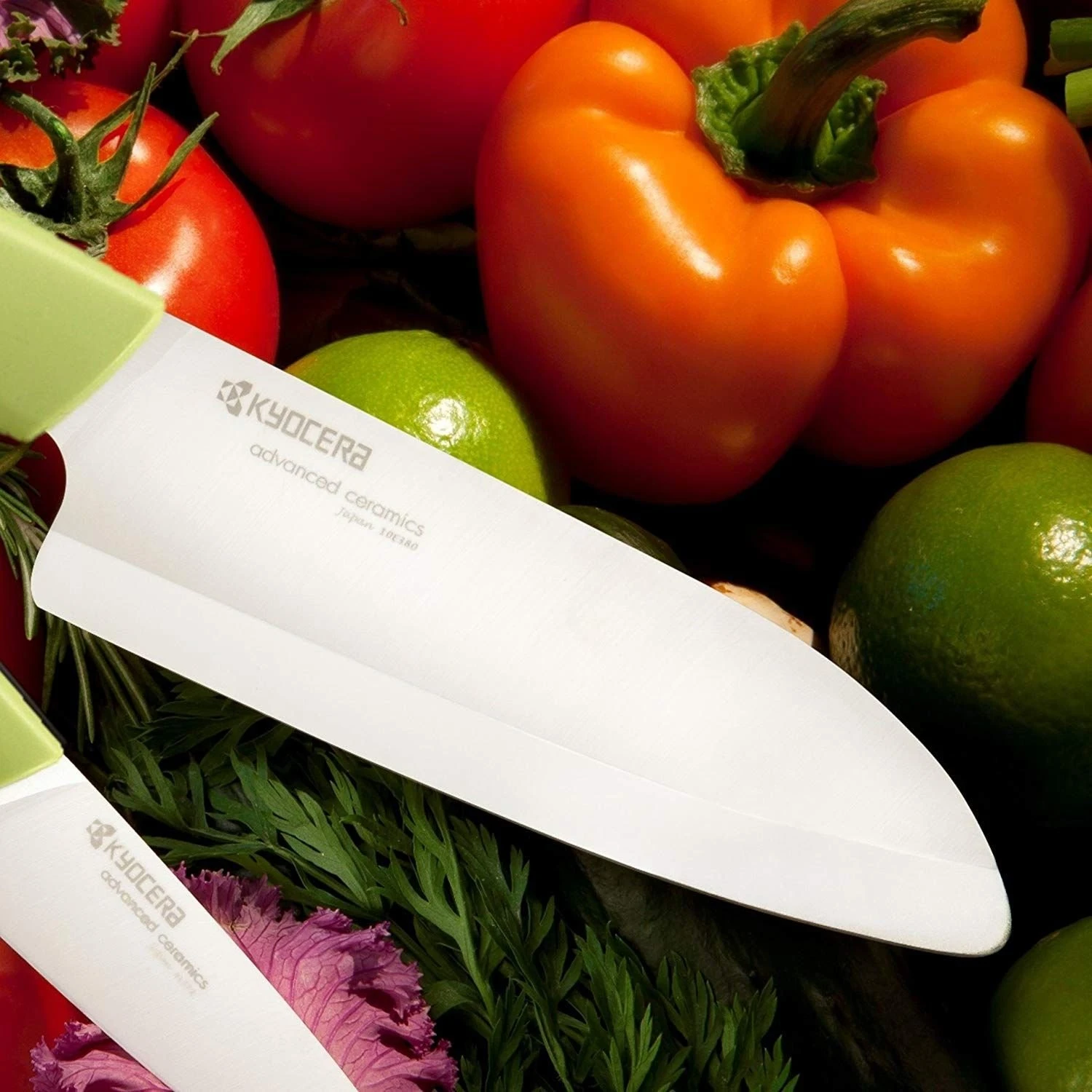 Kyocera Revolution Green & White Ceramic 3-Piece Knife Set - Image 3