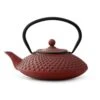 Bredemeijer 42oz Xilin Cast Iron Tea Pot | Red