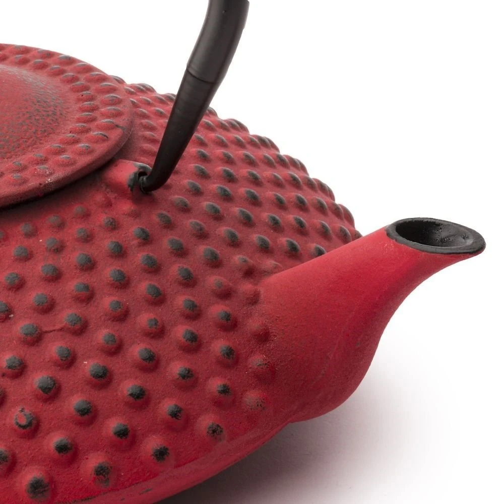 Bredemeijer 42oz Xilin Cast Iron Tea Pot | Red - Image 3