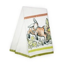 Everything Kitchens Barnyard Baby Animals 19" X 28" Tea Towel | "Caprine Caper Goats" - Kid