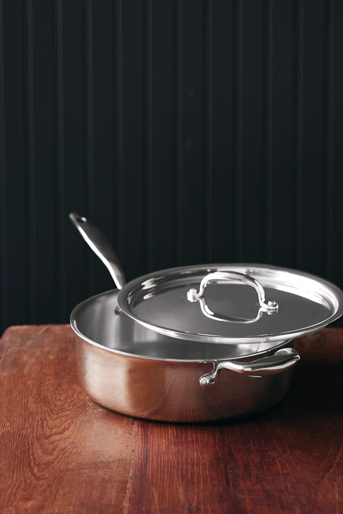 Heritage Steel Cookware Stainless Steel Deep Saute Pan With Cover | 4 Qt.