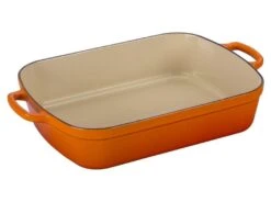 Le Creuset 5.25 Qt. Rectangular Signature Cast Iron Roaster | Flame Orange