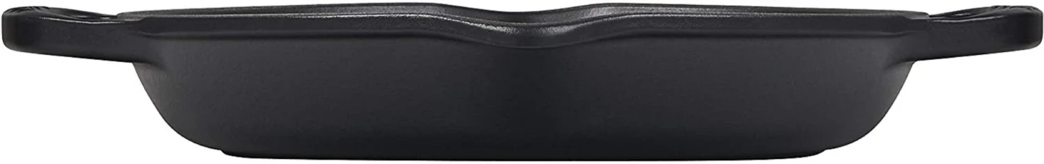 Le Creuset 9.75" Deep Round Signature Grill Pan | Licorice - Image 2