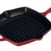 Le Creuset 10.25" Square Signature Cast Iron Grill Skillet | Cerise/Cherry Red
