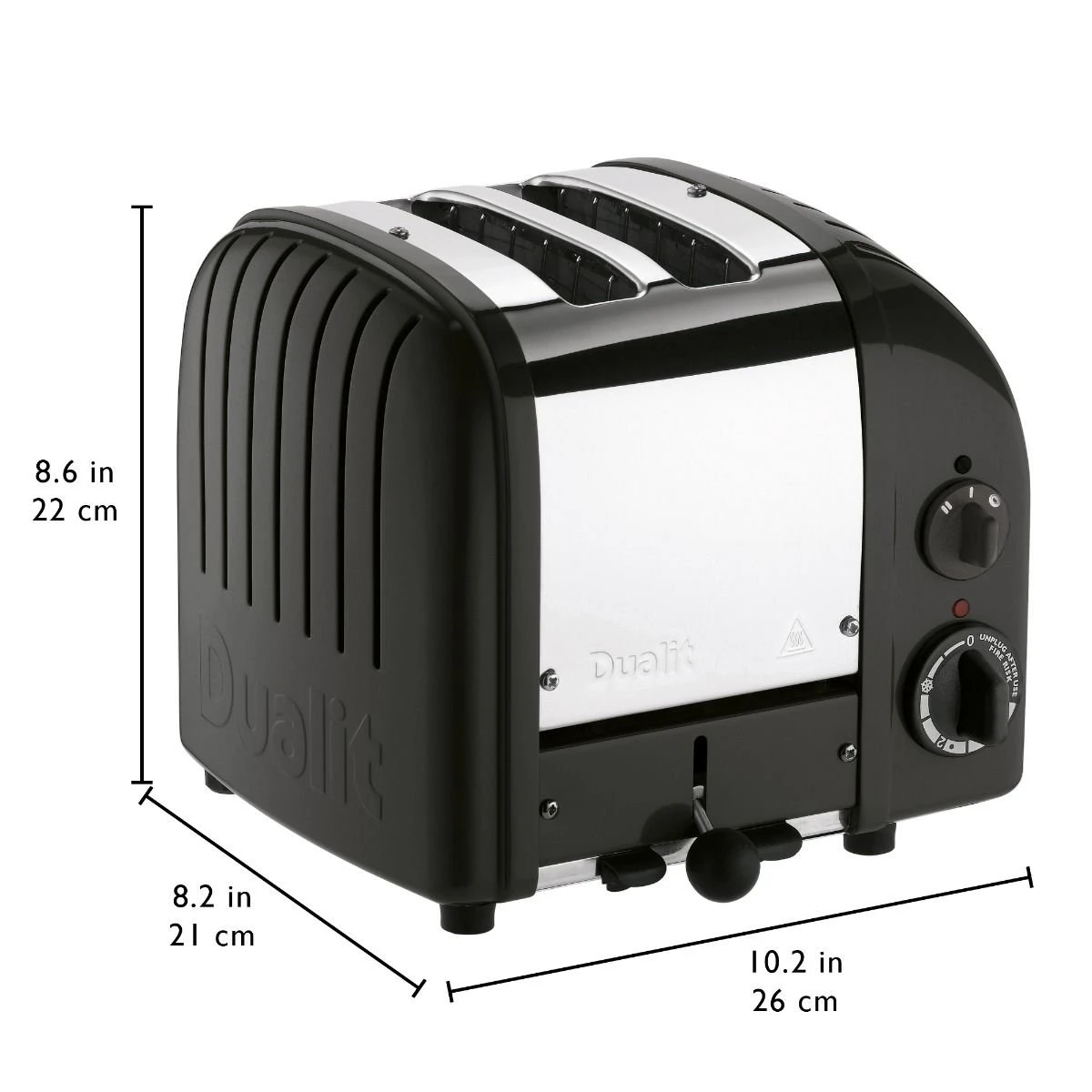 Dualit NewGen Classic 2-Slice Toaster | Matte Black - Image 3