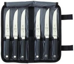 Mercer Cutlery Forged Steak Knives In Cloth Roll - 7 PC Set Genesis Collection