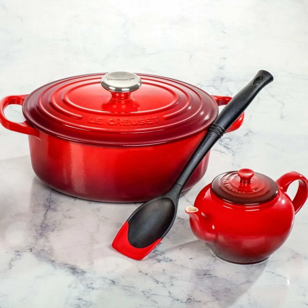 Le Creuset Revolution® Bi-Material Sauté Spoon | Cerise/Cherry Red - Image 2