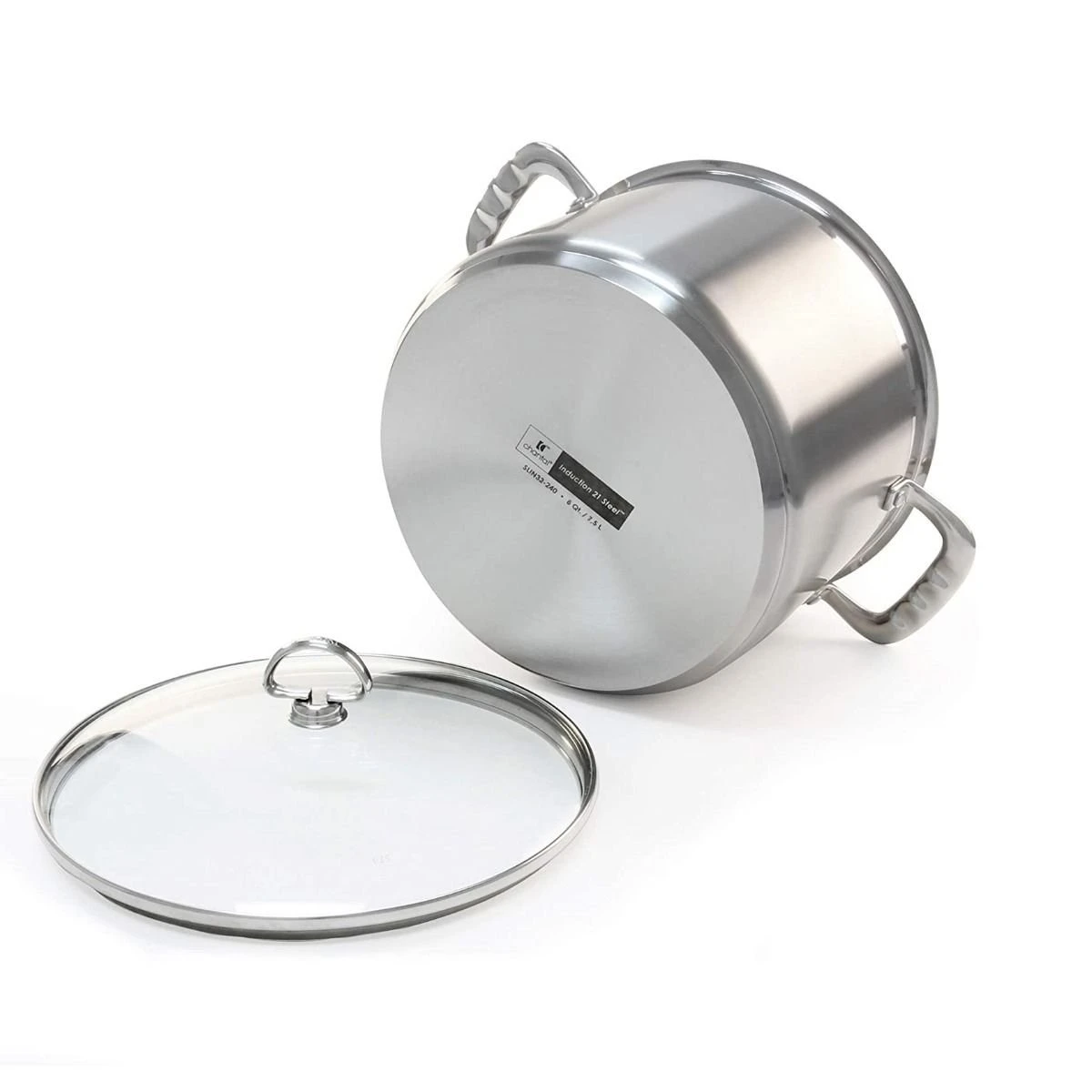 Chantal Induction 21 Stock Pot With Pasta/Steamer Insert + Glass Lid | 8 Qt. - Image 5