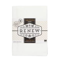 Now Designs By Danica Renew Collection 60" X 90" Tablecloth | White