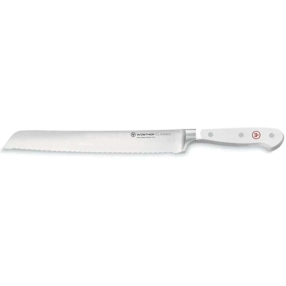 Wusthof Classic White 9" Bread Knife | Double Serrated